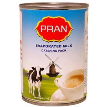 Pran Evaporated Milk, 410Gm, 48 Pieces Per Carton